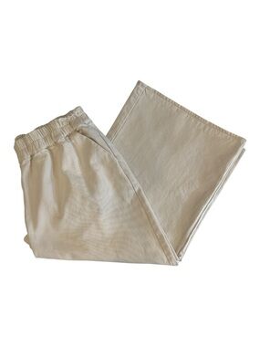 Velvet Heart | Ivory Wide Leg Crop Jean | Size 1X